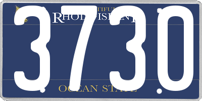 RI license plate 3730