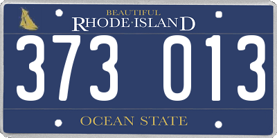 RI license plate 373013