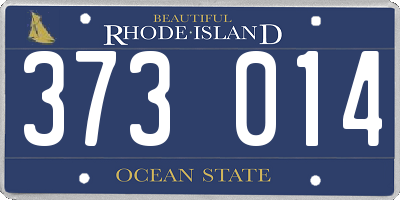RI license plate 373014
