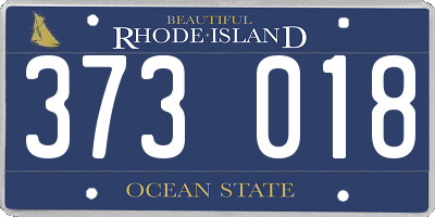 RI license plate 373018