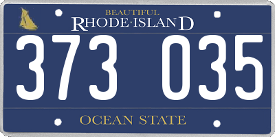 RI license plate 373035