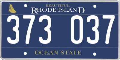RI license plate 373037