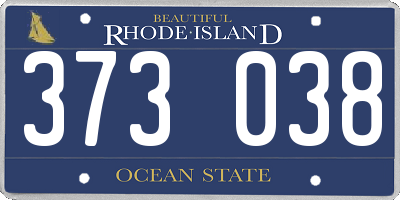 RI license plate 373038