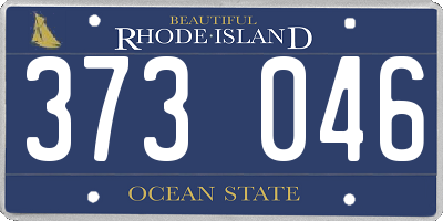 RI license plate 373046
