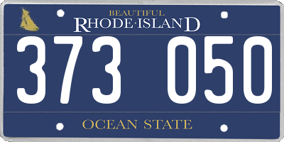 RI license plate 373050