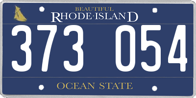 RI license plate 373054