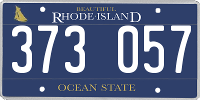 RI license plate 373057