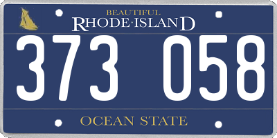 RI license plate 373058