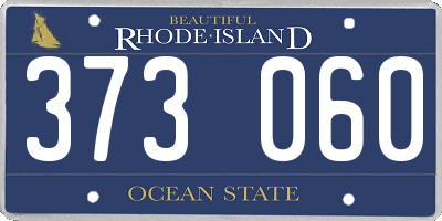 RI license plate 373060