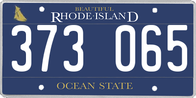 RI license plate 373065