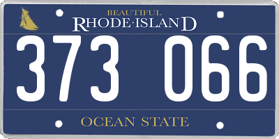 RI license plate 373066