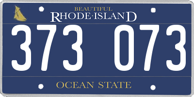 RI license plate 373073