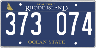 RI license plate 373074