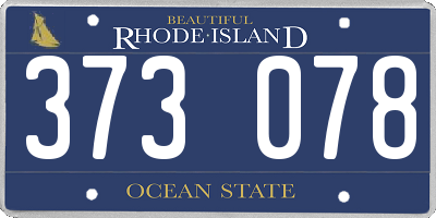 RI license plate 373078