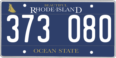 RI license plate 373080