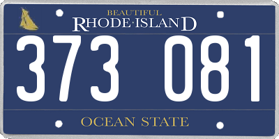 RI license plate 373081