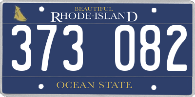 RI license plate 373082