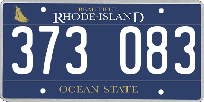 RI license plate 373083