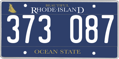 RI license plate 373087