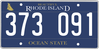RI license plate 373091