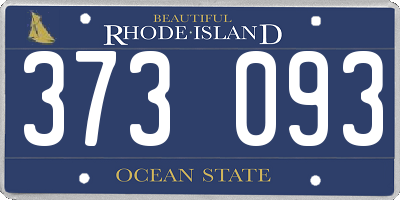 RI license plate 373093