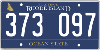 RI license plate 373097