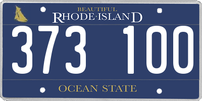 RI license plate 373100