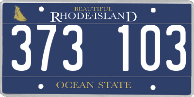 RI license plate 373103