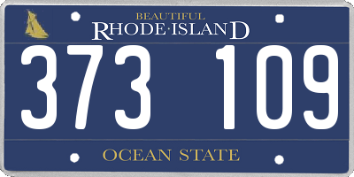 RI license plate 373109