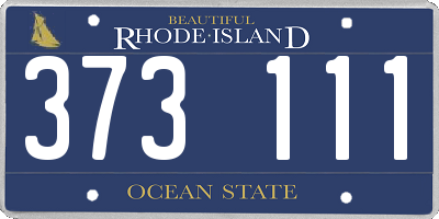 RI license plate 373111
