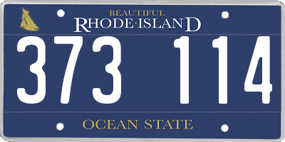 RI license plate 373114