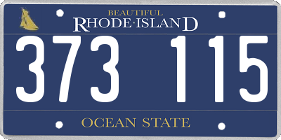 RI license plate 373115