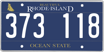 RI license plate 373118