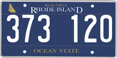 RI license plate 373120