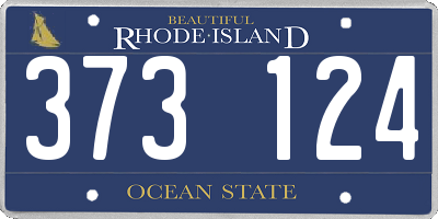 RI license plate 373124