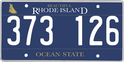 RI license plate 373126