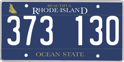 RI license plate 373130