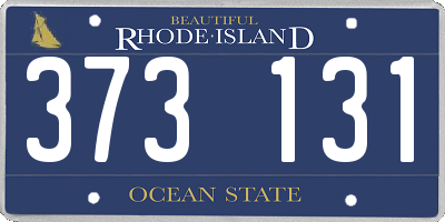 RI license plate 373131