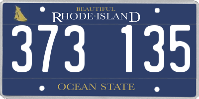 RI license plate 373135