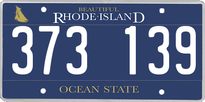 RI license plate 373139