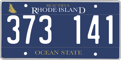 RI license plate 373141