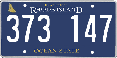 RI license plate 373147