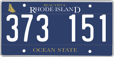 RI license plate 373151