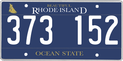RI license plate 373152