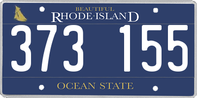 RI license plate 373155
