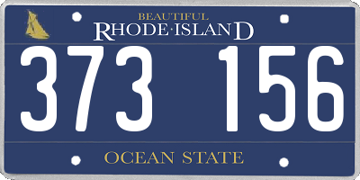 RI license plate 373156