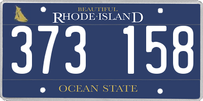 RI license plate 373158