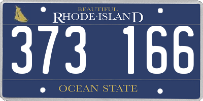 RI license plate 373166