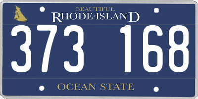 RI license plate 373168