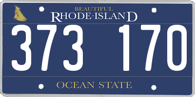 RI license plate 373170